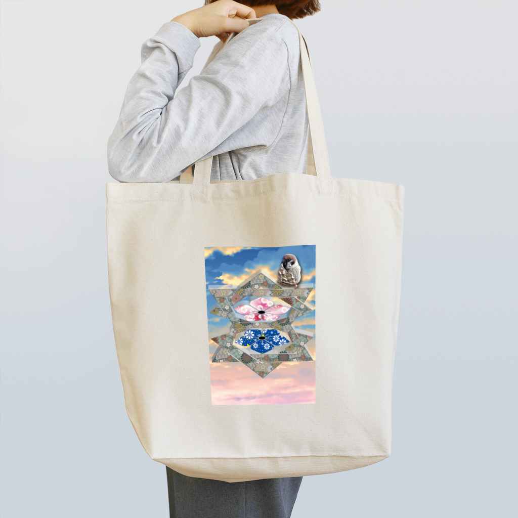 RMk→D (アールエムケード)の桔梗紋 Popカラー Tote Bag