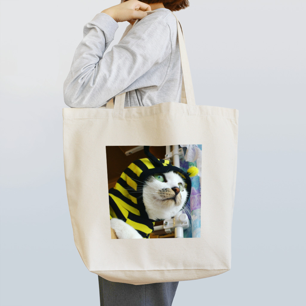 おませ工芸のみつばちネコのロッキーちゃん Tote Bag