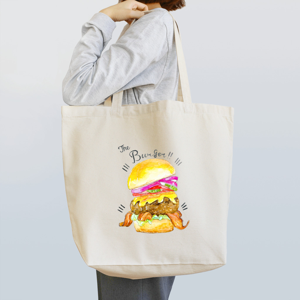 寿のお店やさんのThe hamburger★ トートバッグ