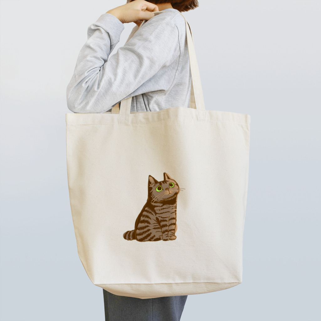 Mountain-and-Valleyの見上げるねこ Tote Bag