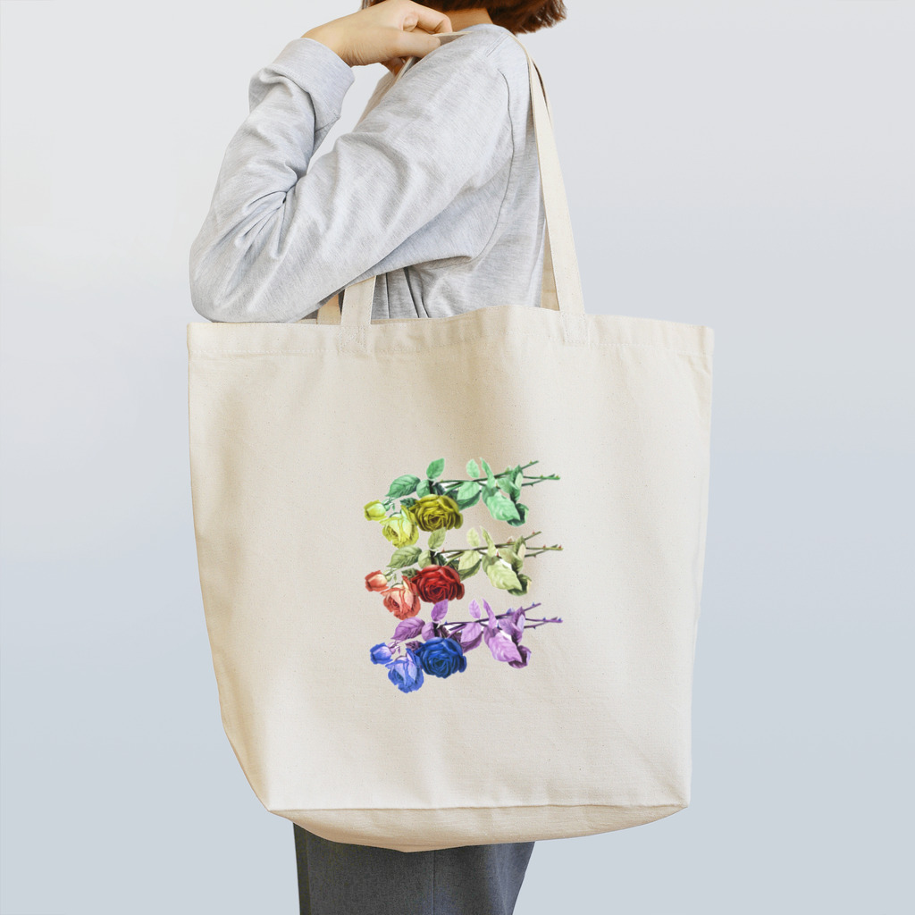 HANDSOMEのバラ_虹色_レインボー Tote Bag