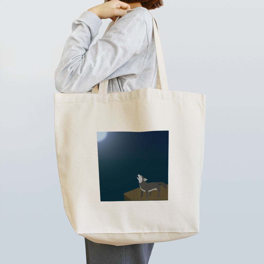 クジラ工房の吠える狼 Tote Bag