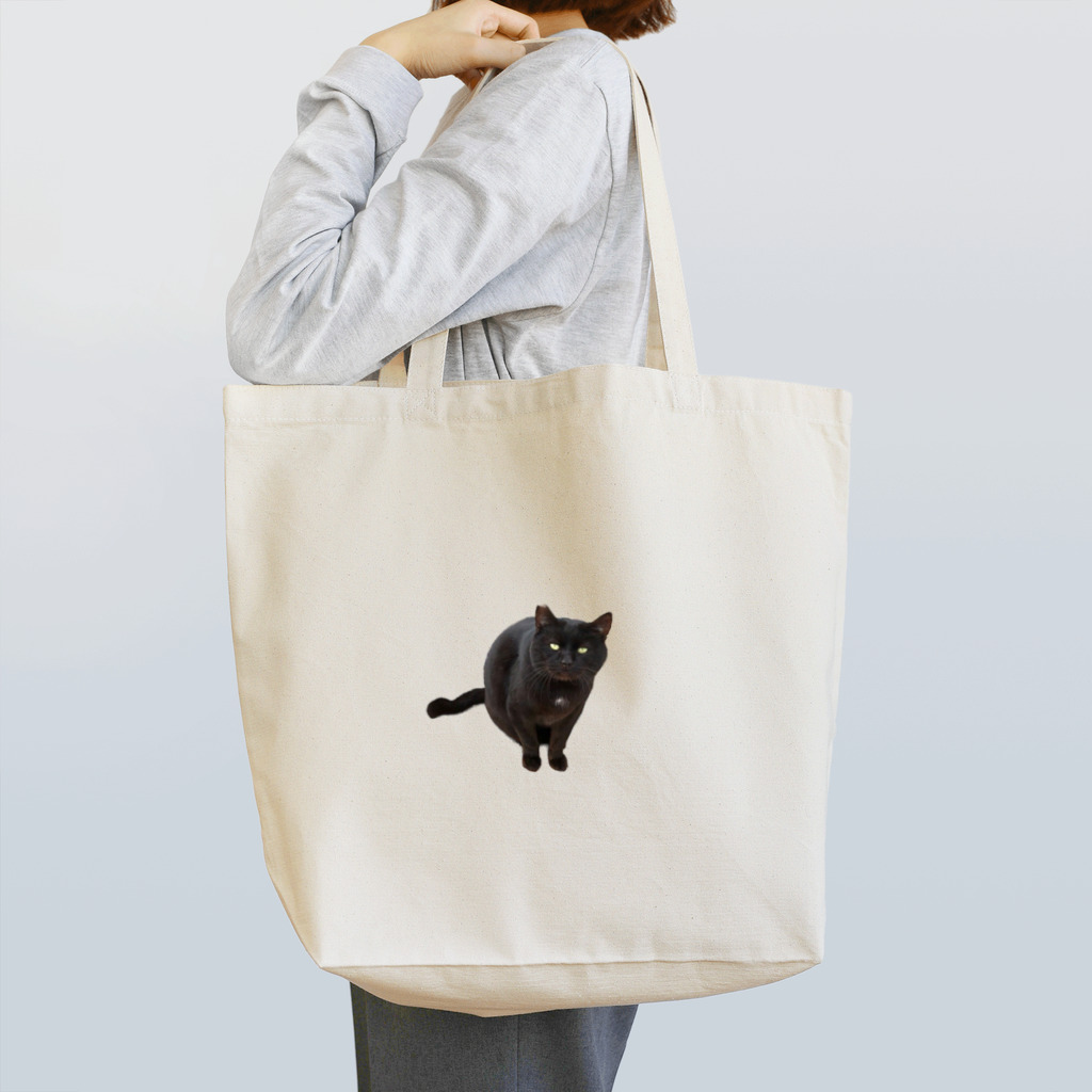 SnapTail by 交流猫動画のデカい黒猫どんちゃん Tote Bag