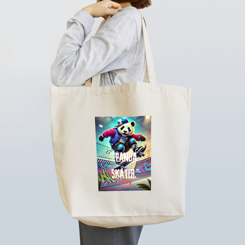 takapoonのパンダスケーター Tote Bag