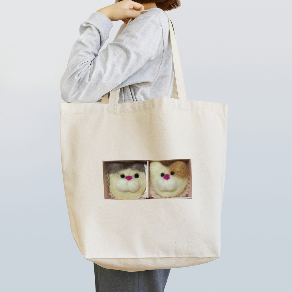 ちょっぷ@デザフェス15日A-170の羊毛フェルトのネコ Tote Bag