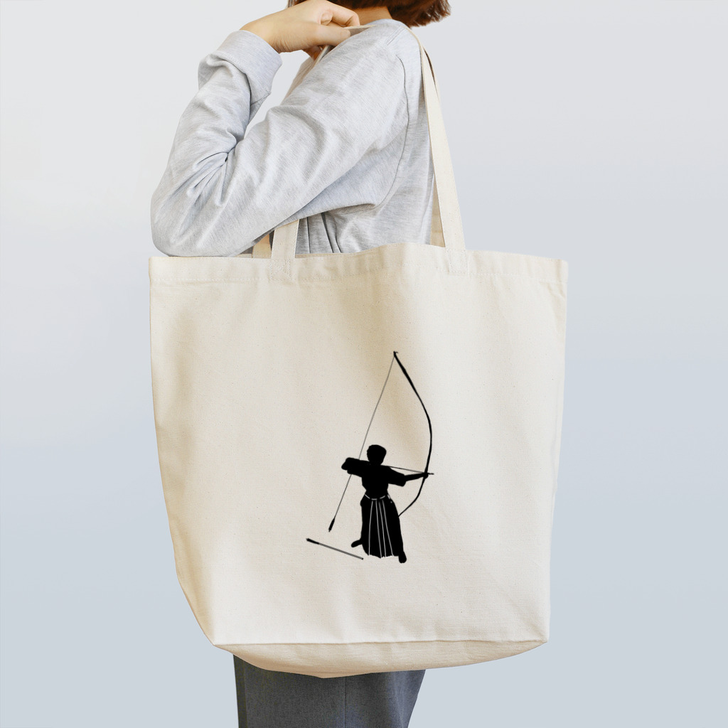 Lily bird（リリーバード）の弓道シルエット（男性）「正射必中」 Tote Bag