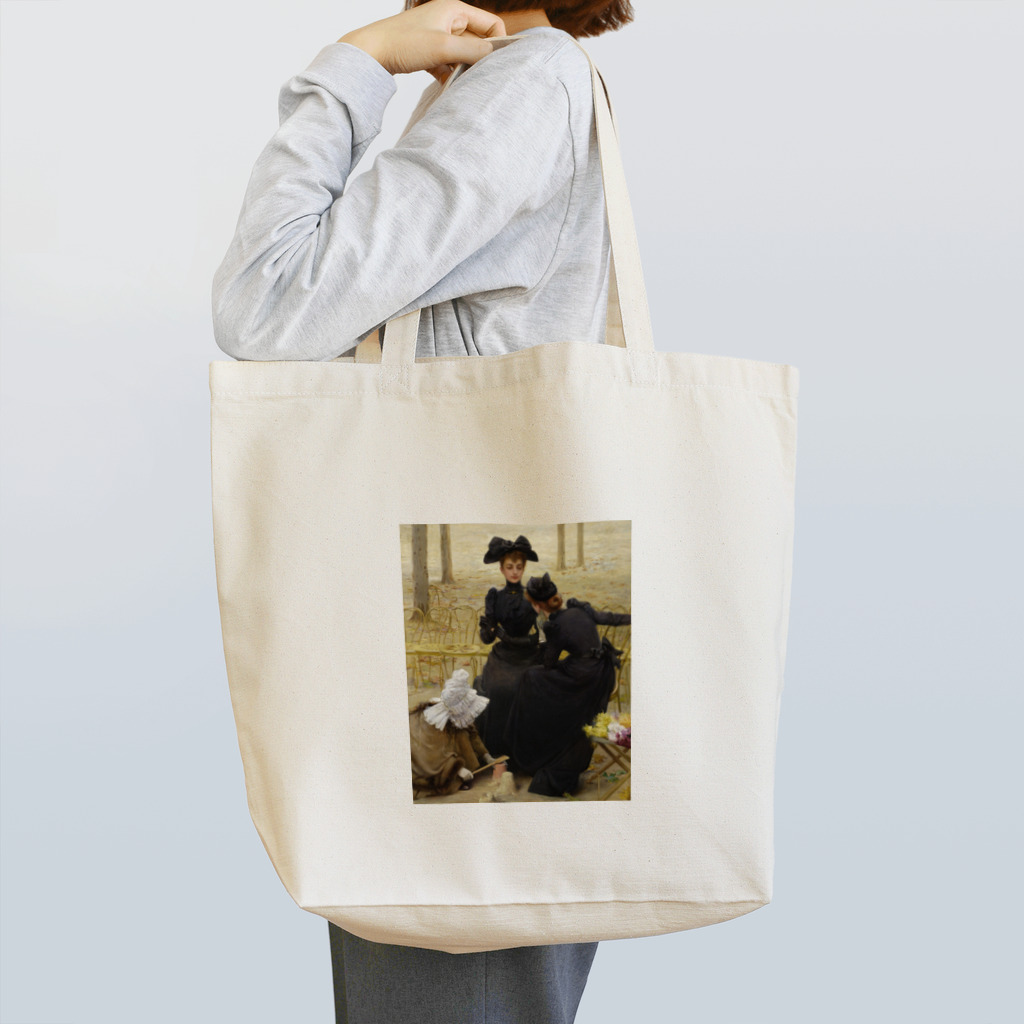 世界の絵画アートグッズのヴィットリオ・マッテオ・コルコス 《リュクサンブール公園での会話》 Tote Bag