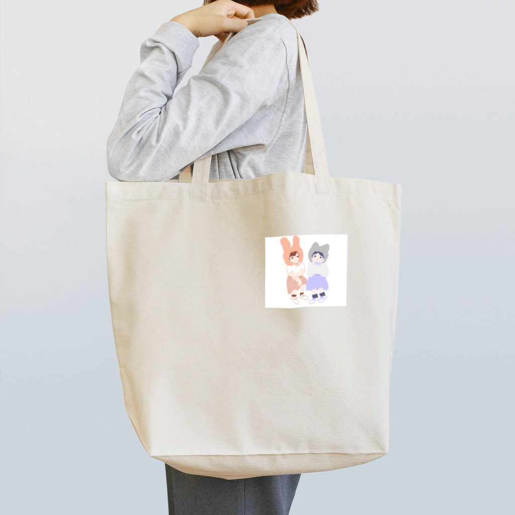 🎗のうさぎちゃんとねこちゃん Tote Bag