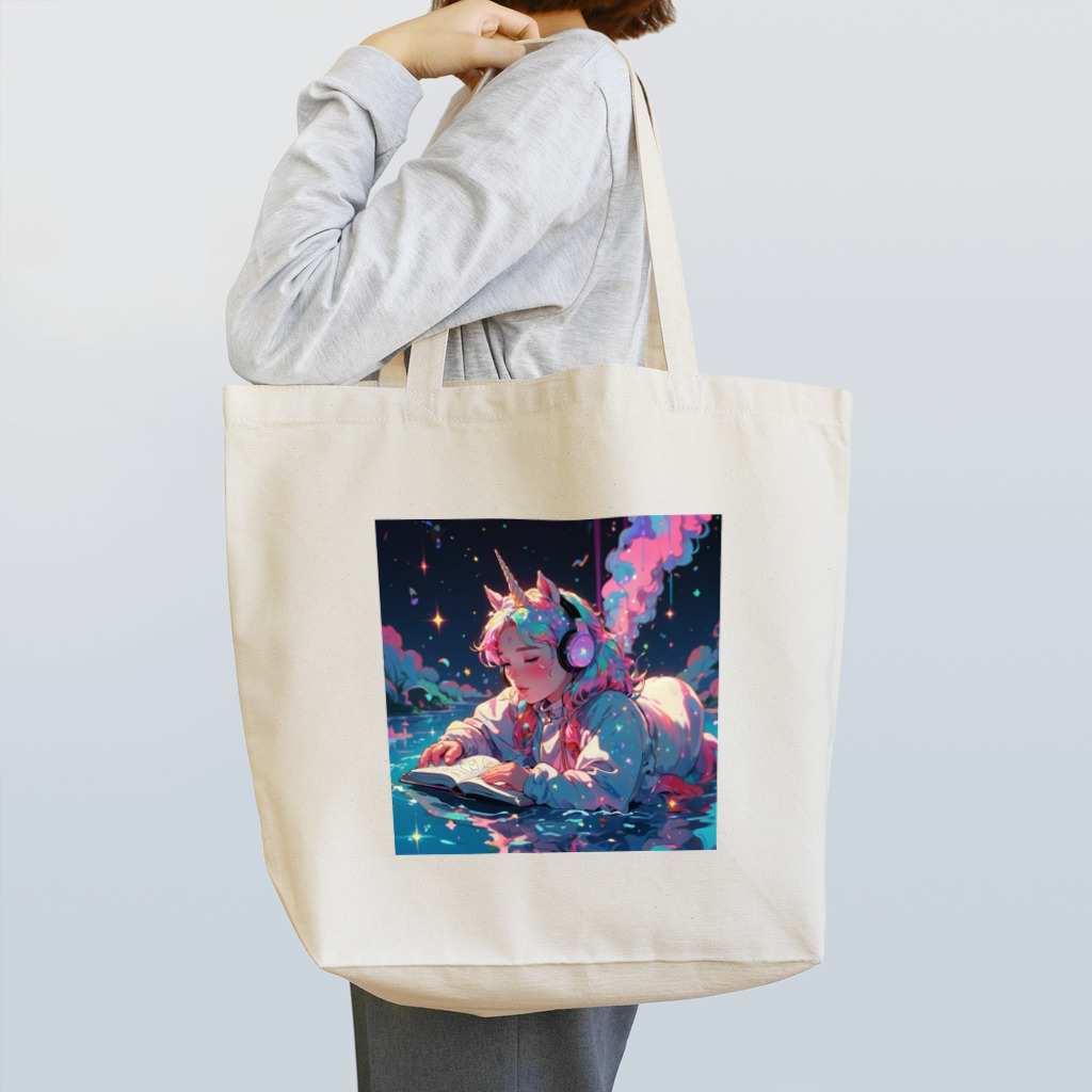 monokurobubuのユニコーンガール Tote Bag