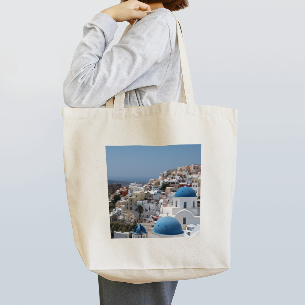 旅好きアルパカの【世界一周旅】ギリシャ　サントリーニ島の景色 Tote Bag