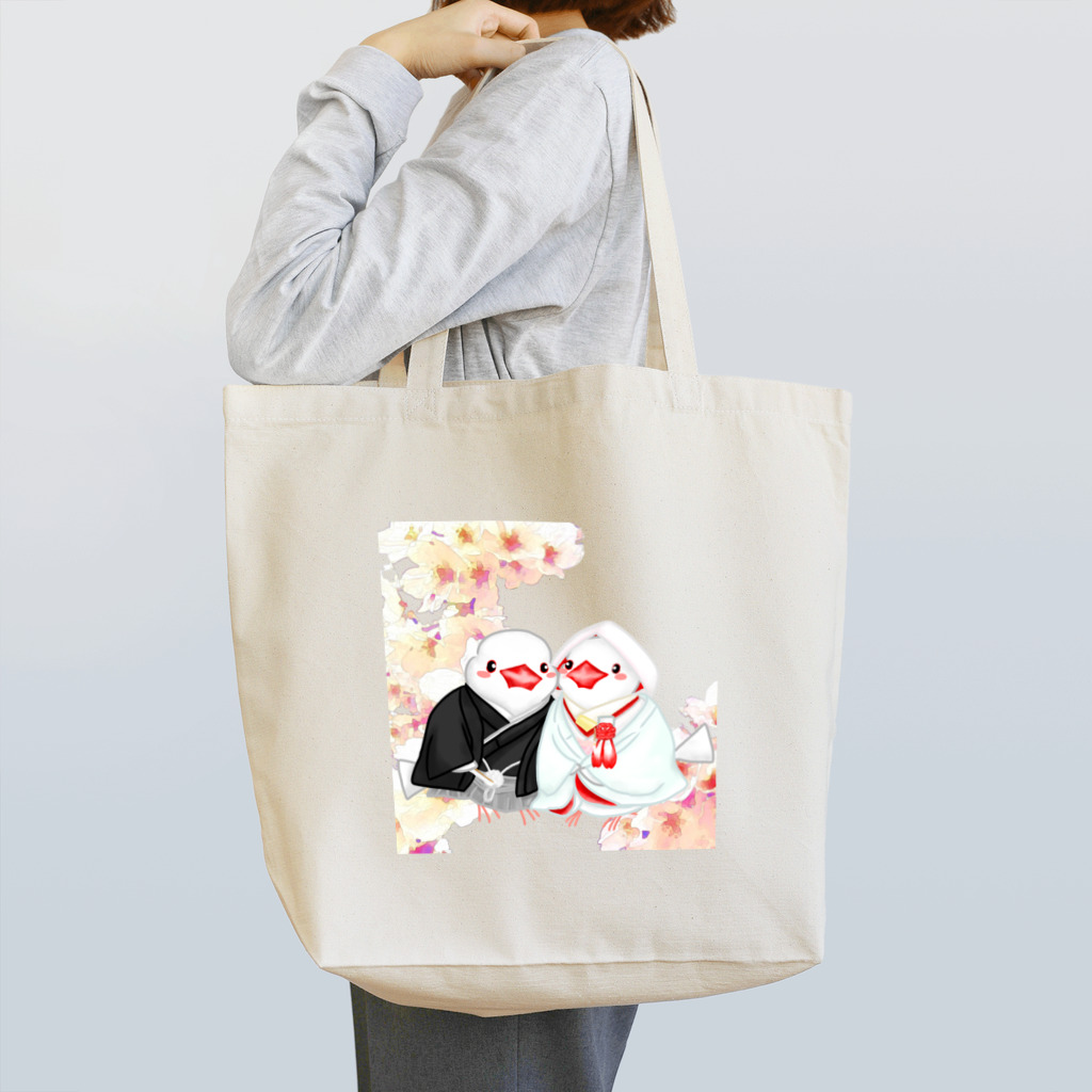 Lily bird（リリーバード）の和婚文鳥ず Tote Bag