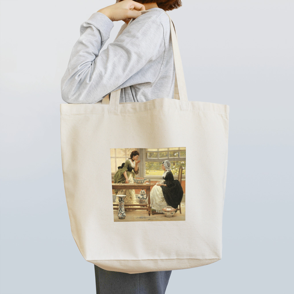 世界の絵画アートグッズのジョージ・ダンロップ・レスリー《ポットポプリ》 Tote Bag