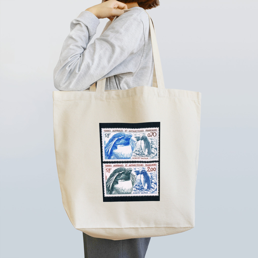 mitsu_zoraのビンテージのペンギン切手 Tote Bag
