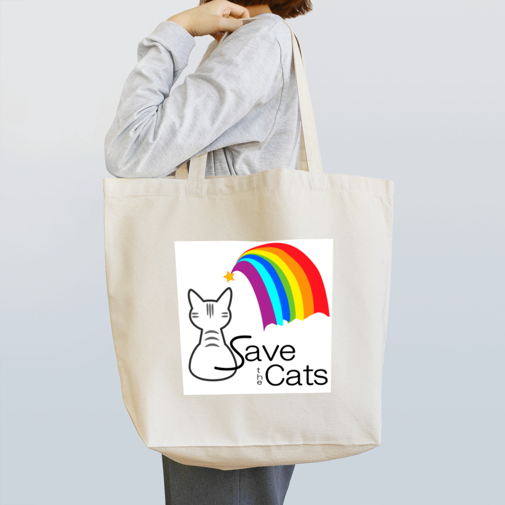 ノラ猫Designのsave the cats トートバッグ