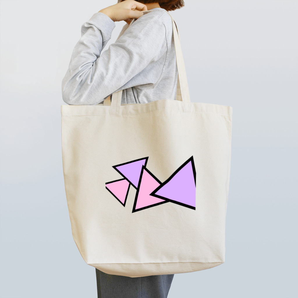 Alulim Official Shopのさんかく（pink×purple） トートバッグ