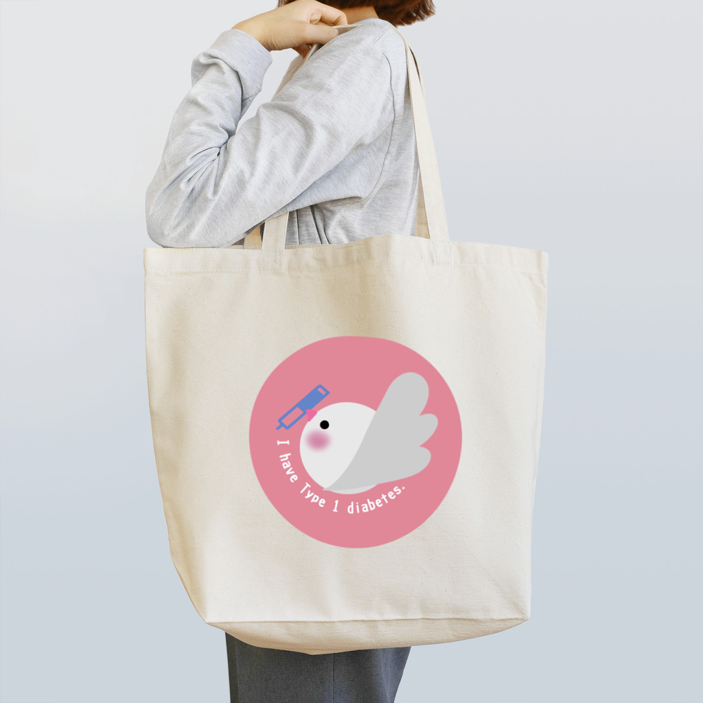 文鳥屋さんの1型糖尿病文鳥デザインロゴマーク Tote Bag