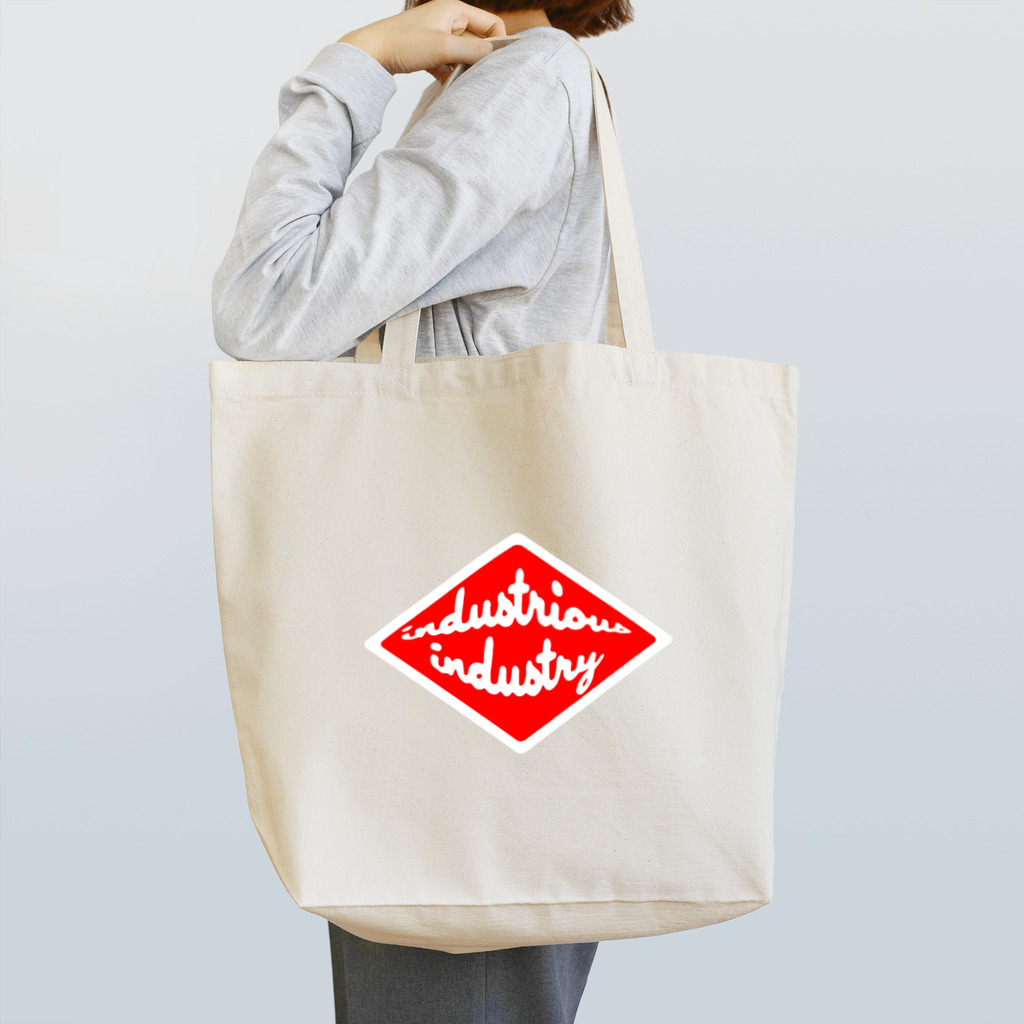 industrious industryのRED LOGO トートバッグ