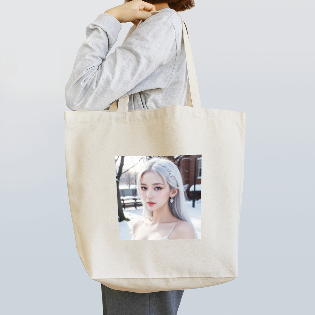 AI goddessの日本の冬・山奥に住む女性 Tote Bag