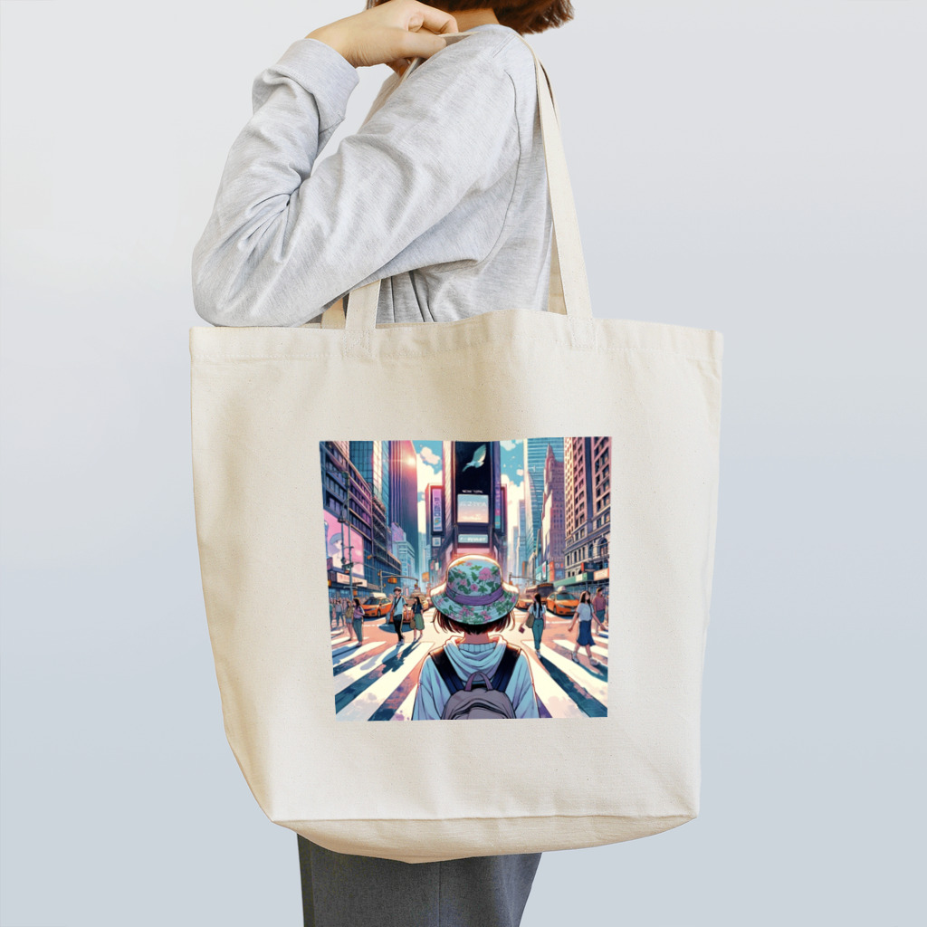 Artful Whiskersの一人旅の少女 Tote Bag