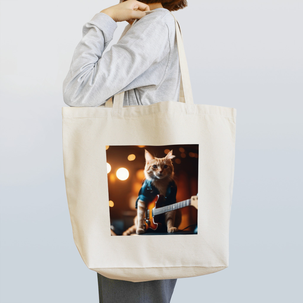 kawaii_catのKawaii Rock Cat Tote Bag