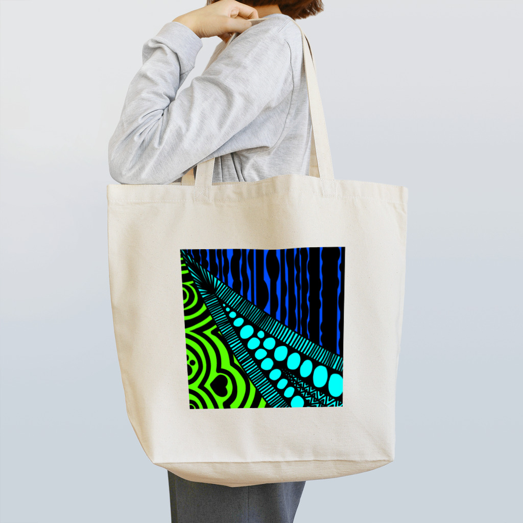 怪かい一榎の1号　黄緑・水色・青 Tote Bag