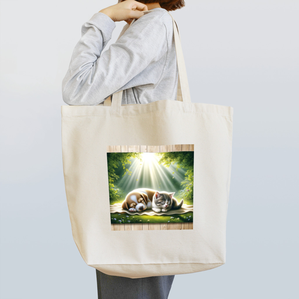 亀蘭タマムシの木漏れ日・すやすや Tote Bag