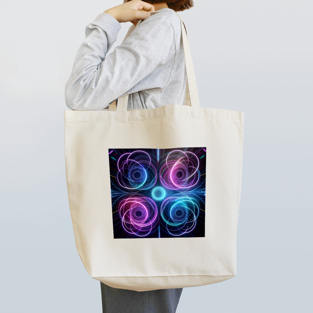 MKTU51のサイケうず巻き Tote Bag