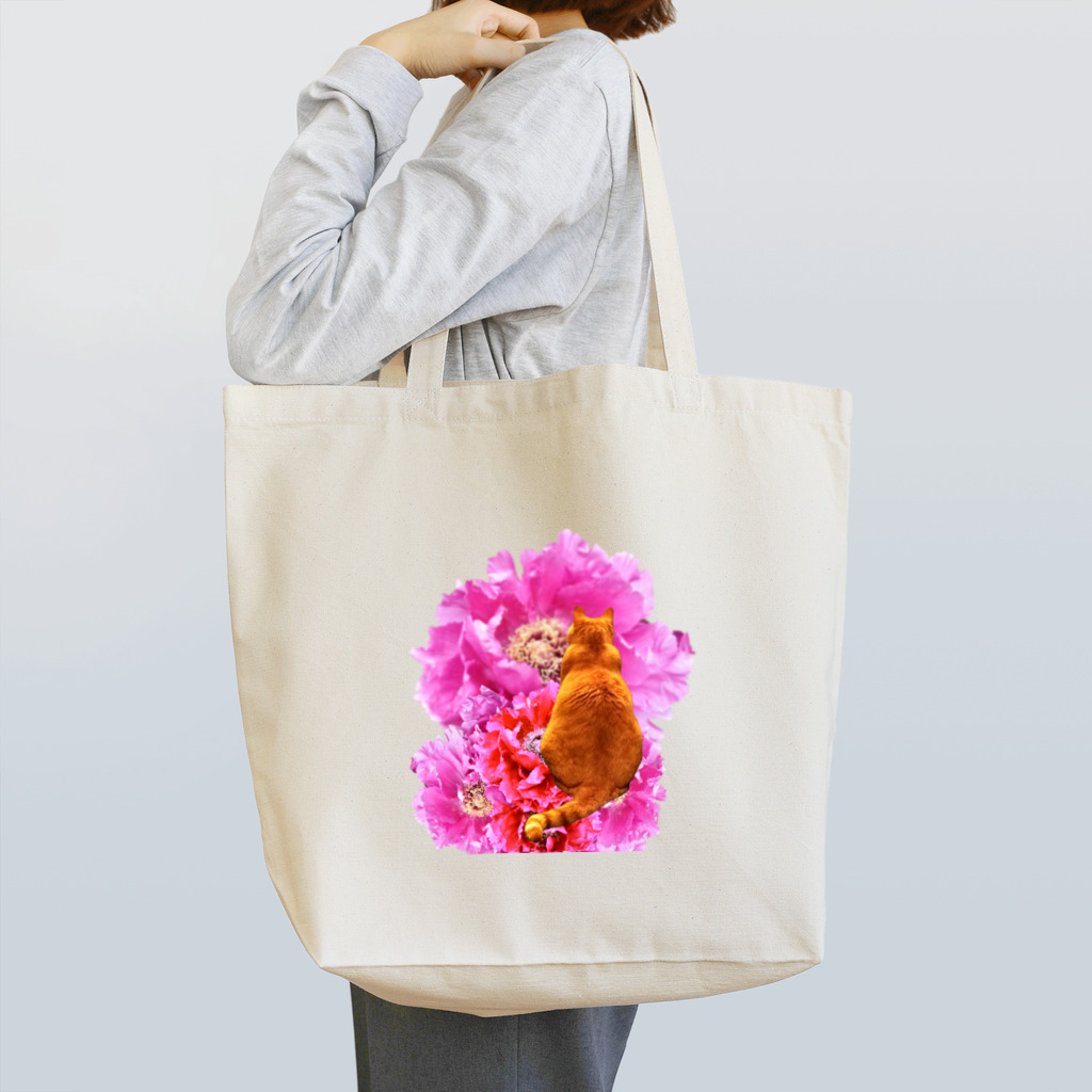 Kira Catgrass【ソネル推し】の座れば芍薬猫 Tote Bag