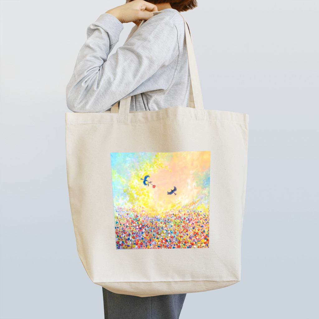 ほっぺこの天空の花畑　 Tote Bag