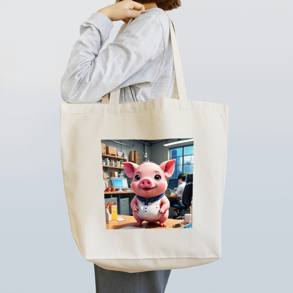 MTHの会社のぷろせすをするみにぶた管理製品開発 Tote Bag