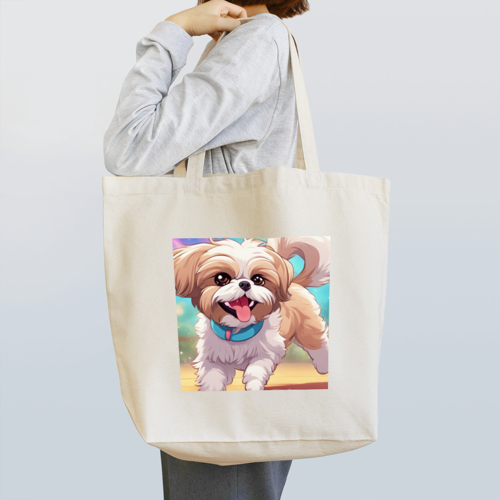 happiness_shopの踊るかわいいシーズー犬 Tote Bag