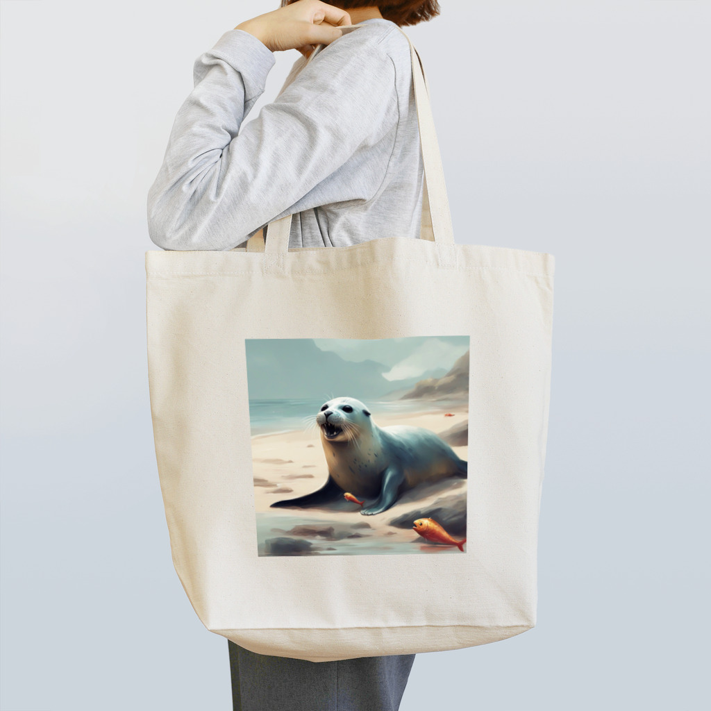 Caneletの食べているあざらし Tote Bag