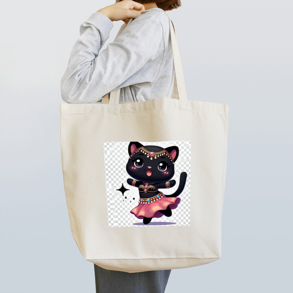 ベリーBellyの黒猫ベリーダンス Tote Bag