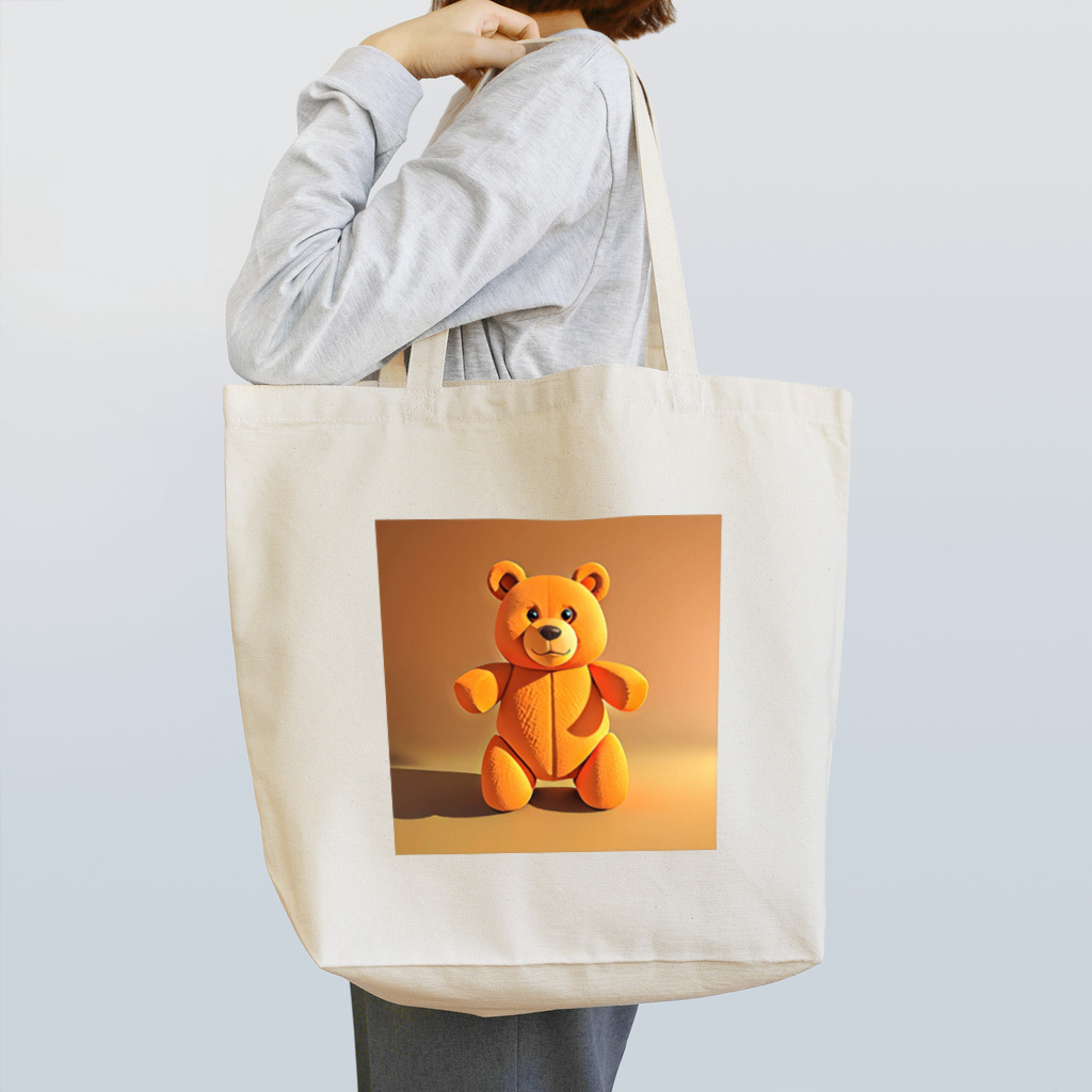 jun junのオレンジな熊さん トートバッグ