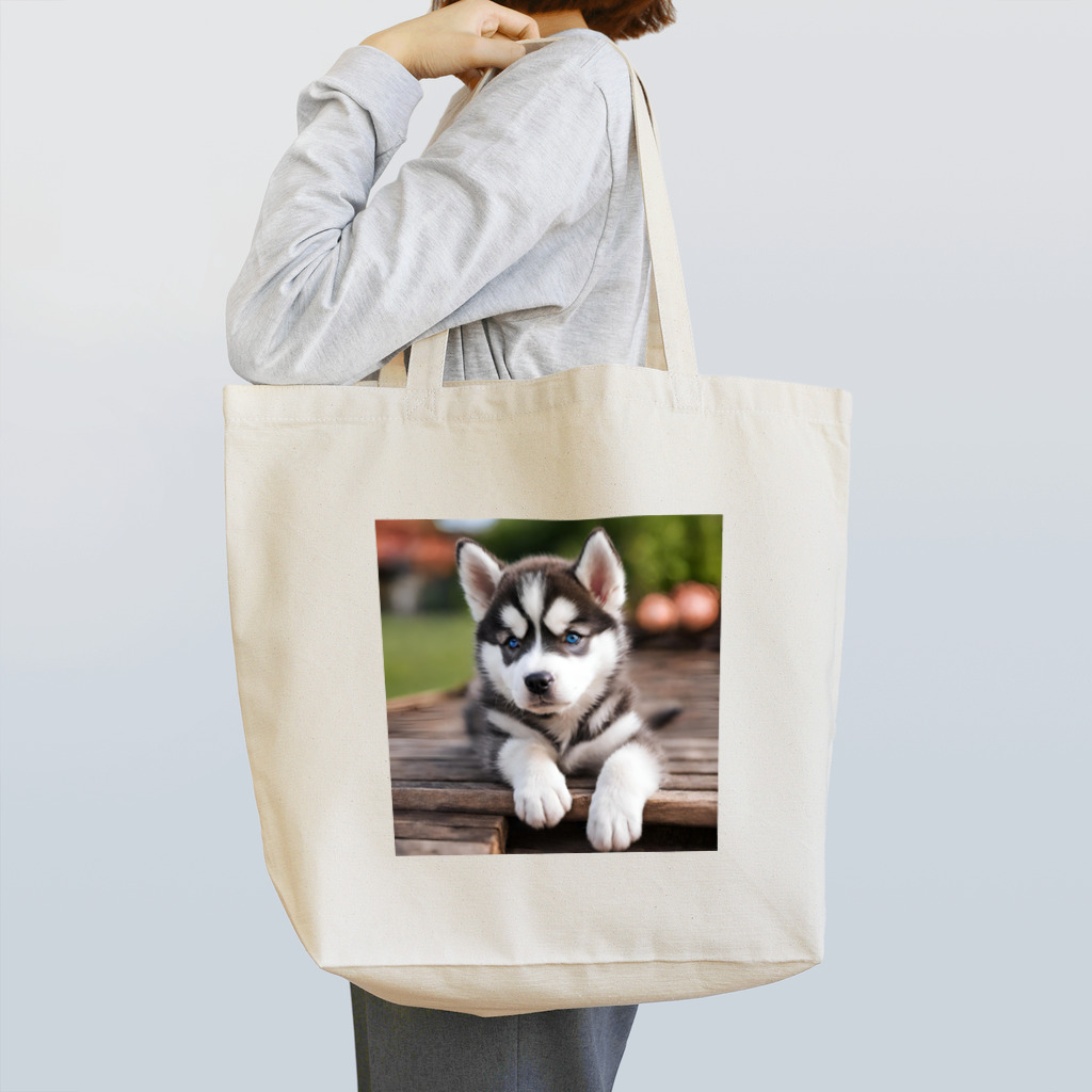 Kybeleのシベリアンハスキーの子犬のグッズ Tote Bag