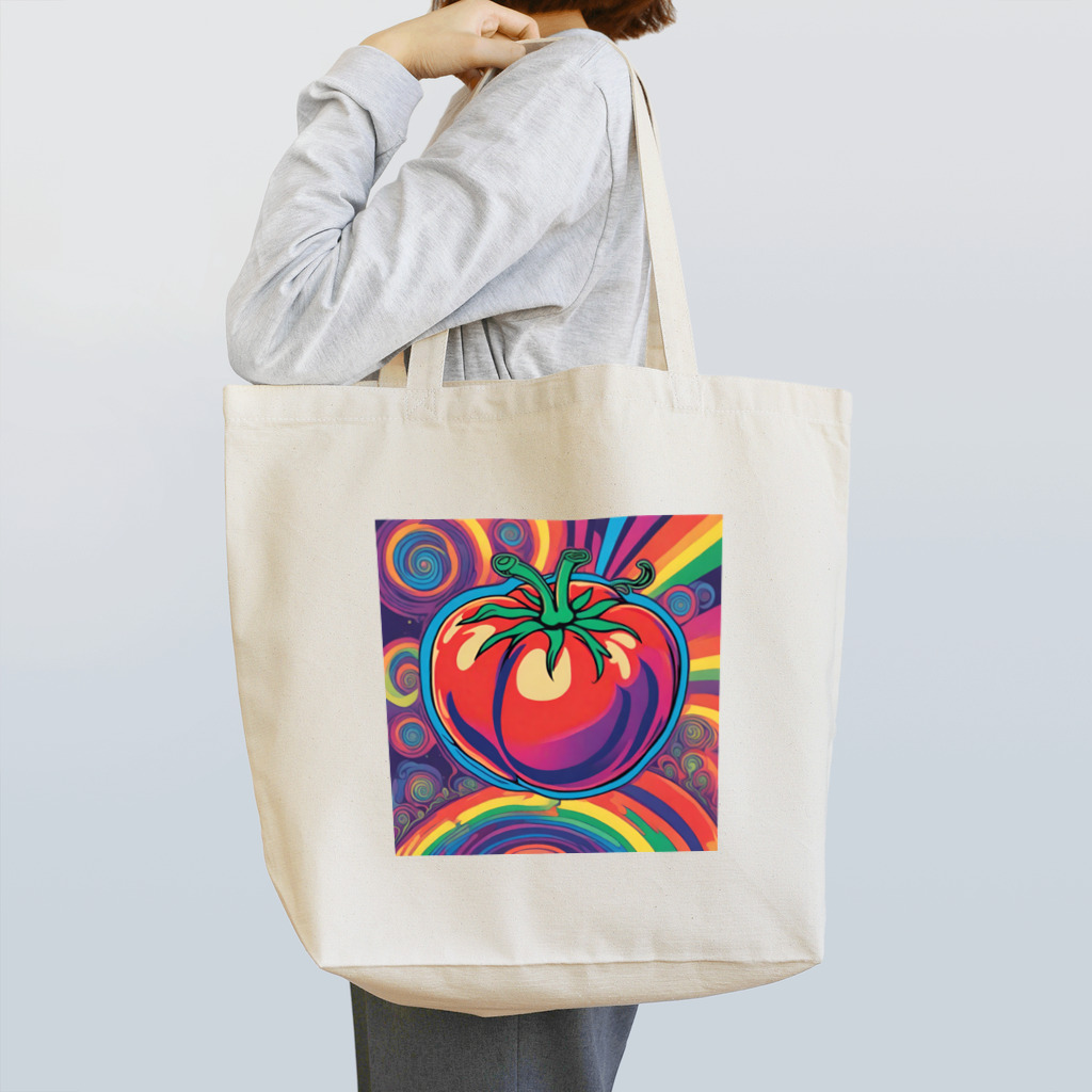 PSYCHEDELIC ARTのPSYCHEDELICトマト Tote Bag