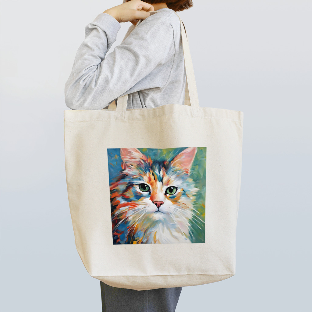 Moff-Animal'sの絵の具猫 Tote Bag