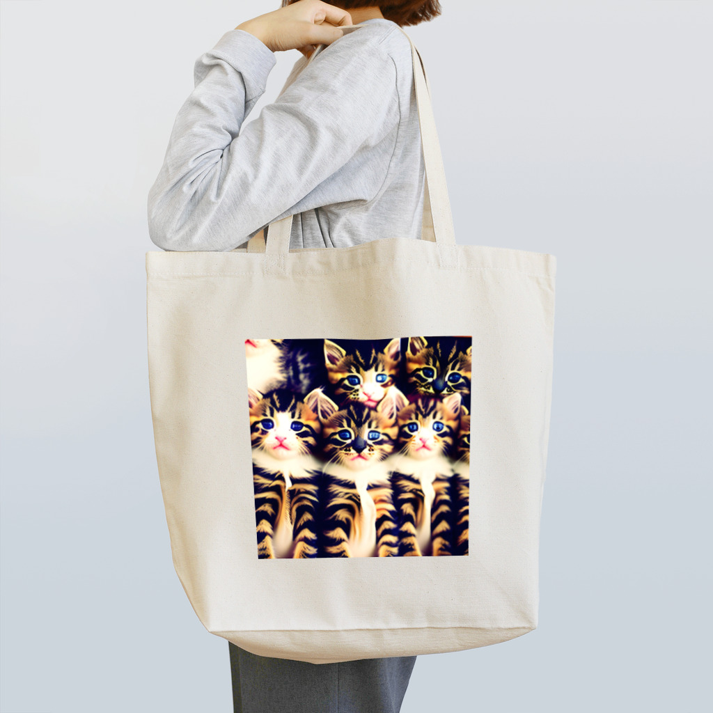 migmig_chanの癒し子猫たちのイラストグッズ トートバッグ