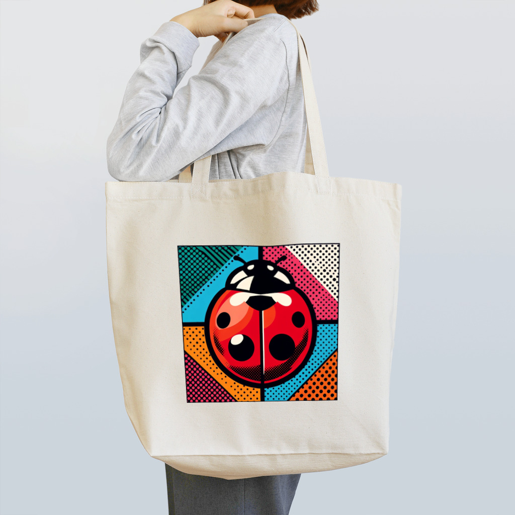 Mushikingのポップなテントウムシ Tote Bag