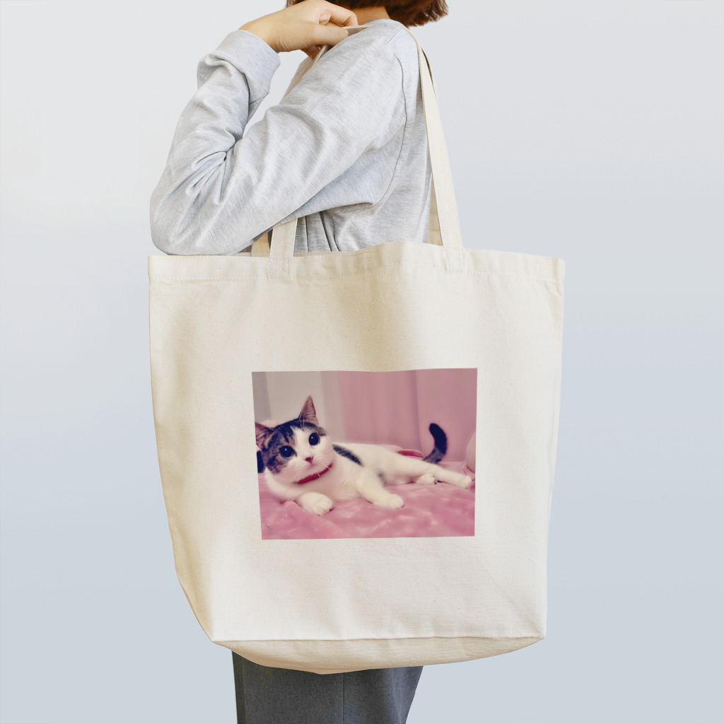 ～癒しの猫暮らし～のふわふわ猫ライチ トートバッグ