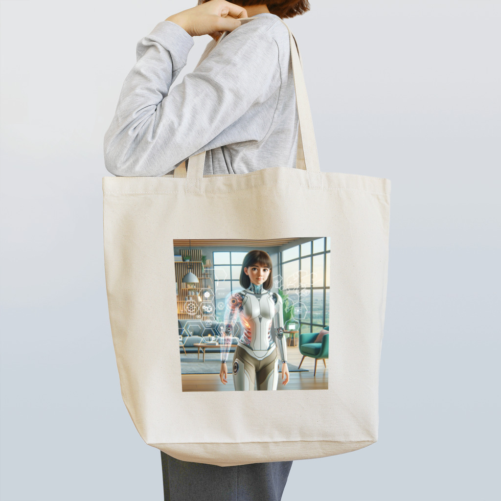 電気柴はAndroidの夢を見るか？の近未来SF Tote Bag