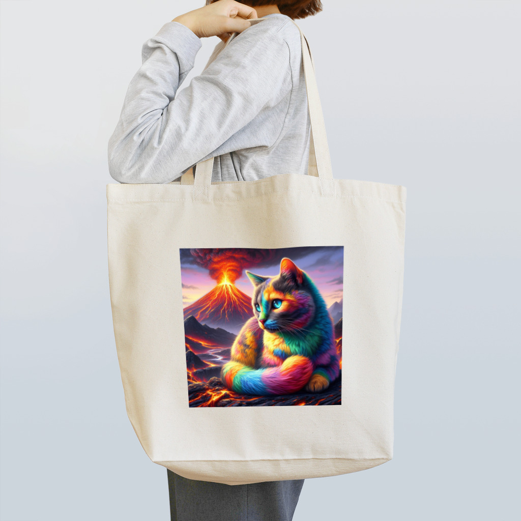 ニャーちゃんショップのカラフルキャット Tote Bag