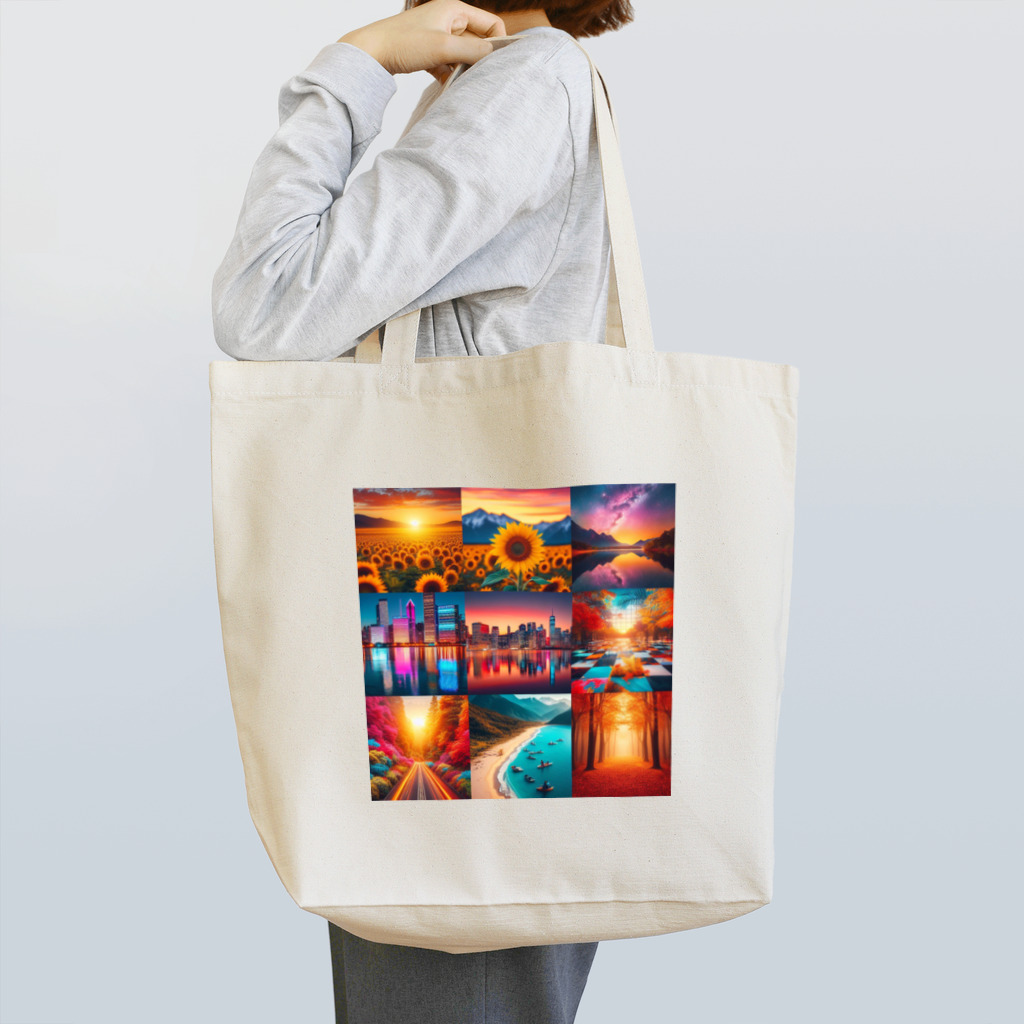 HAPPYTimeのカラフル背景 Tote Bag