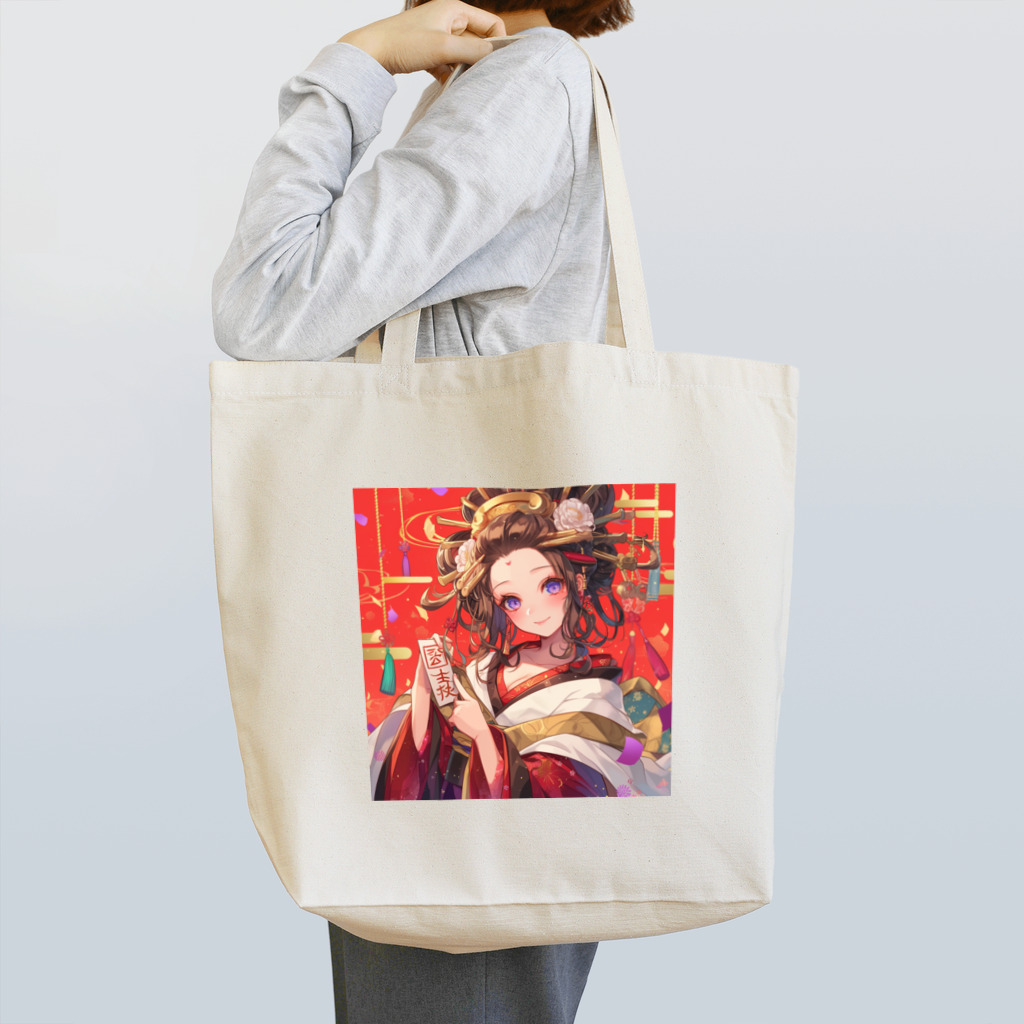 AQUAMETAVERSEの祝福の節句に舞う、紅梅の姫 Tote Bag