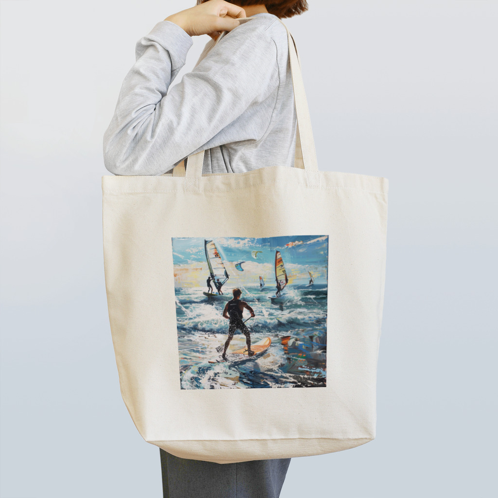 AQUAMETAVERSEのsupとwindsurfingレース　エンジェル717 2065 Tote Bag