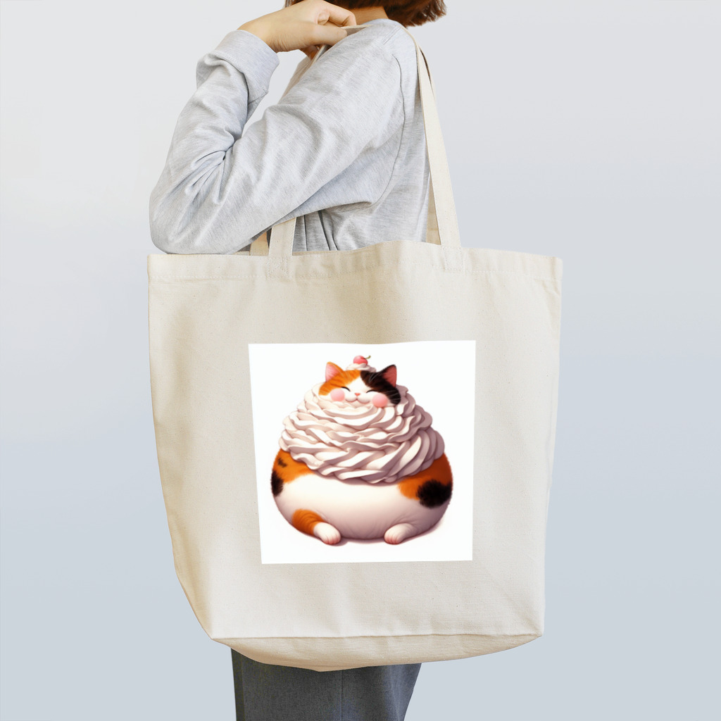 猫屋のクリーム三毛猫 Tote Bag