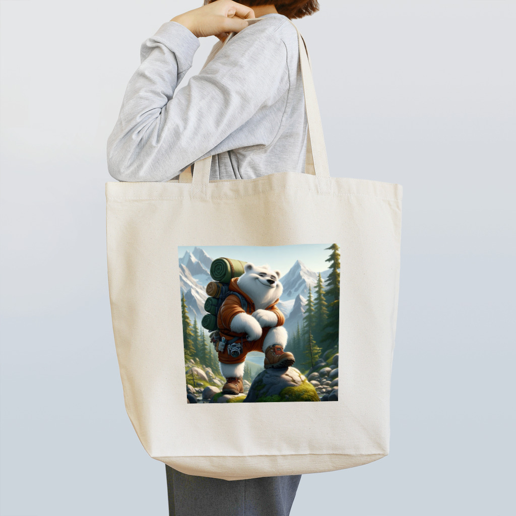 ほかほかしろくまのあったかざっかやの山の写真家しろくまさん Tote Bag