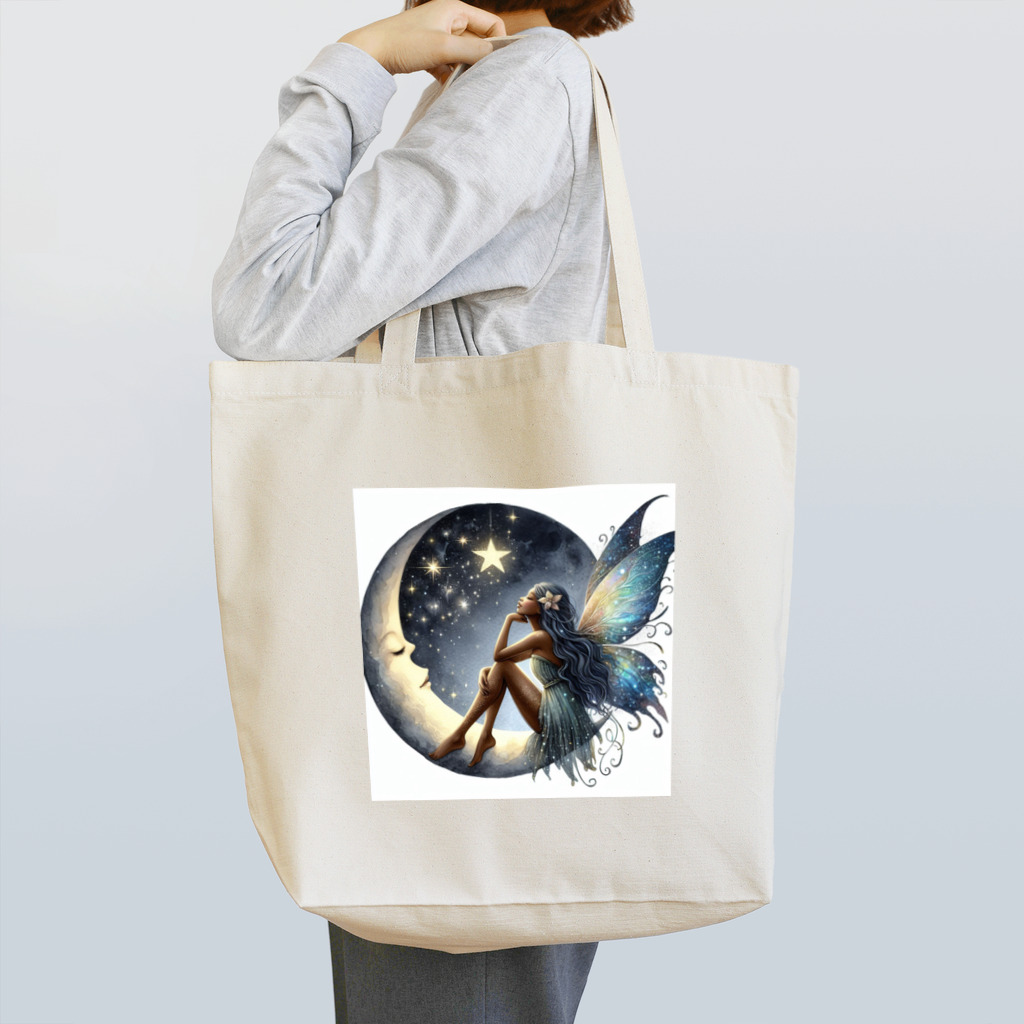 風光と妖精の月　星　妖精 1 Tote Bag