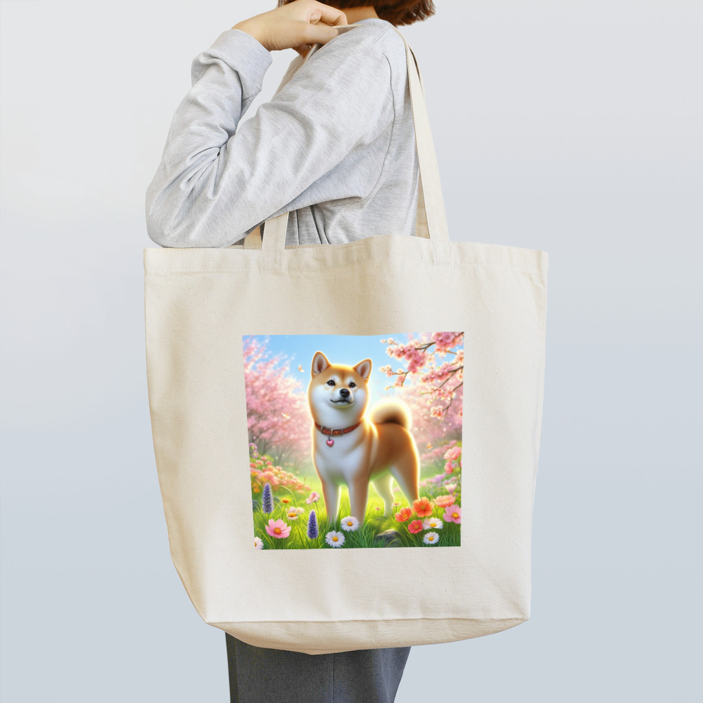 ANTARESの春の柴犬の冒険 Tote Bag