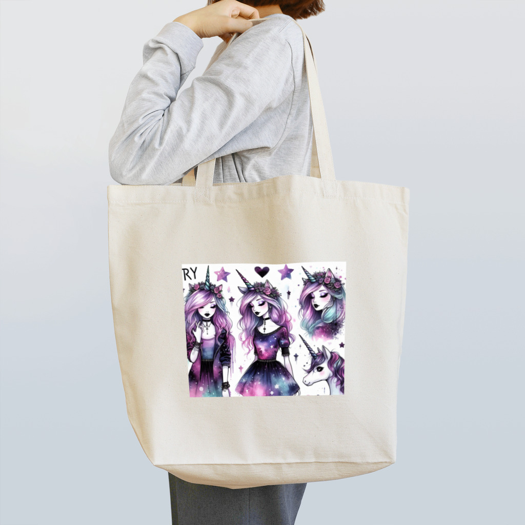 momonekokoのユニコーンGIRL Tote Bag